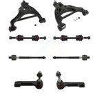 TOR Front Suspension Lower Control Arm And Ball Joint Assembly Steering Tie Rod End Stabilizer Bar Link Kit (8Pc) For 2022-2024 Ford Expedition Lincoln Navigator Left Right Driver Passenger KTR-105853