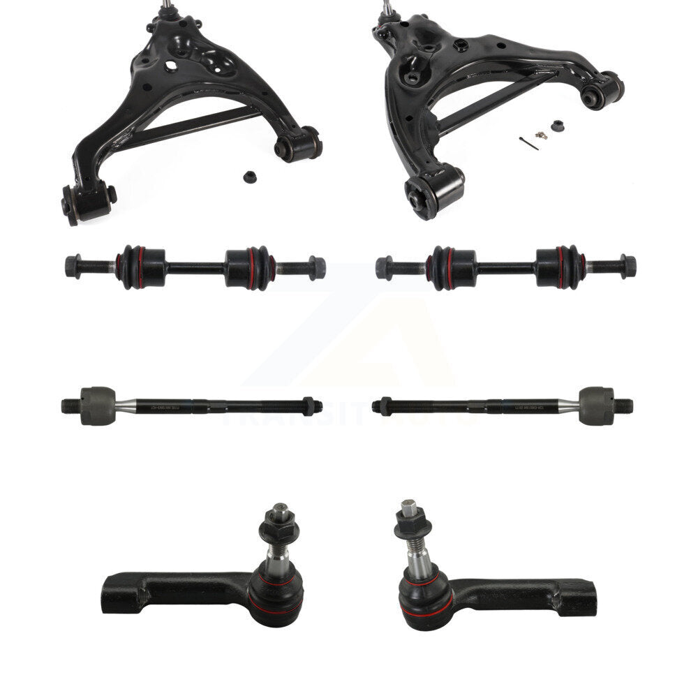 TOR Front Suspension Lower Control Arm And Ball Joint Assembly Steering Tie Rod End Stabilizer Bar Link Kit (8Pc) For