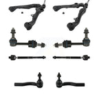 TOR Front Suspension Lower Control Arm And Ball Joint Assembly Steering Tie Rod End Stabilizer Link Kit (8Pc) For Chevrolet GMC Silverado 1500 Sierra Limited LTD Without Off Road KTR-105854