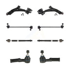 TOR Front Suspension Lower Control Arm And Ball Joint Assembly Steering Tie Rod End Stabilizer Bar Link Kit (8Pc) For 2020-2023 Ford Transit Connect With Stamped Steel - KTR-105856