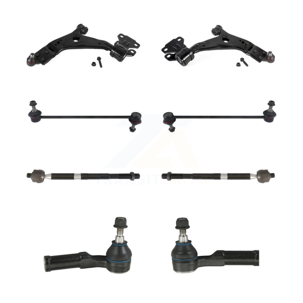 TOR Front Suspension Lower Control Arm And Ball Joint Assembly Steering Tie Rod End Stabilizer Bar Link Kit (8Pc) For