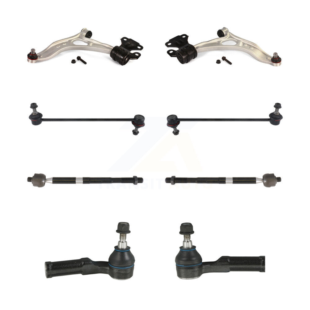 TOR Front Suspension Lower Control Arm And Ball Joint Assembly Steering Tie Rod End Stabilizer Bar Link Kit (8Pc) For