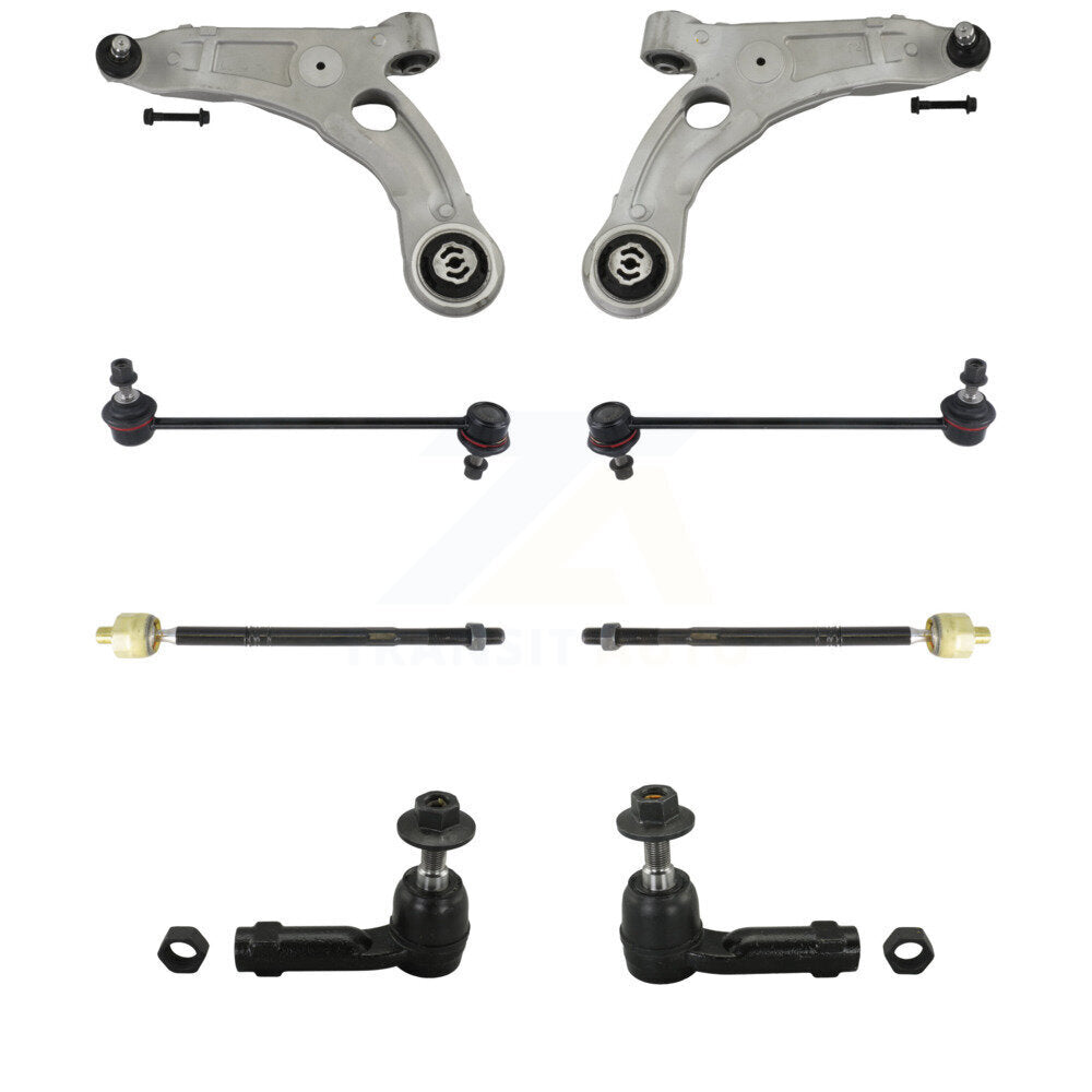 TOR Front Suspension Lower Control Arm And Ball Joint Assembly Steering Tie Rod End Stabilizer Bar Link Kit (8Pc) For 2015-2017 Chrysler 200 Without 17" Factory Wheels - Left Right Side KTR-105858