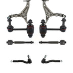 TOR Front Suspension Lower Control Arm And Ball Joint Assembly Steering Tie Rod End Stabilizer Bar Link Kit (8Pc) For Jeep Grand Cherokee Dodge Durango WK Left Right Side (Driver Passenger) KTR-105862