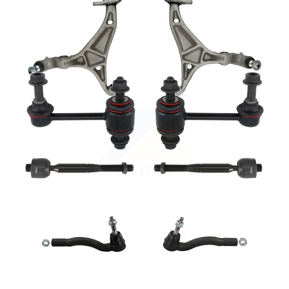 TOR Front Suspension Lower Control Arm And Ball Joint Assembly Steering Tie Rod End Stabilizer Bar Link Kit (8Pc) For Jeep Grand Cherokee Dodge Durango WK Left Right Side (Driver Passenger) KTR-105862
