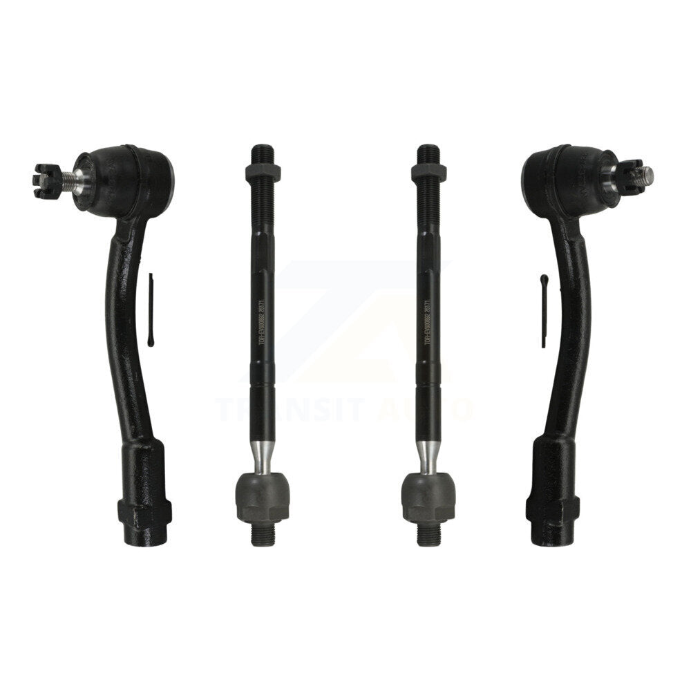 TOR Front Outer & Inner Steering Tie Rod End Kit For 2012-2013 Kia Soul - Left Right Side (Driver Passenger) KTR-105875