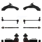 TOR Front Suspension Lower Control Arm And Ball Joint Assembly Steering Inner & Outer Tie Rod End Stabilizer Bar Link Kit (8Pc) For 2019-2024 Toyota RAV4 Left Right Side (Driver Passenger) KTR-105923
