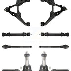 TOR Front Suspension Lower Control Arm And Ball Joint Assembly Steering Inner & Outer Tie Rod End Stabilizer Bar Link Kit (8Pc) For 2011-2019 GMC Chevrolet Sierra 2500 HD Silverado 3500 - KTR-105924