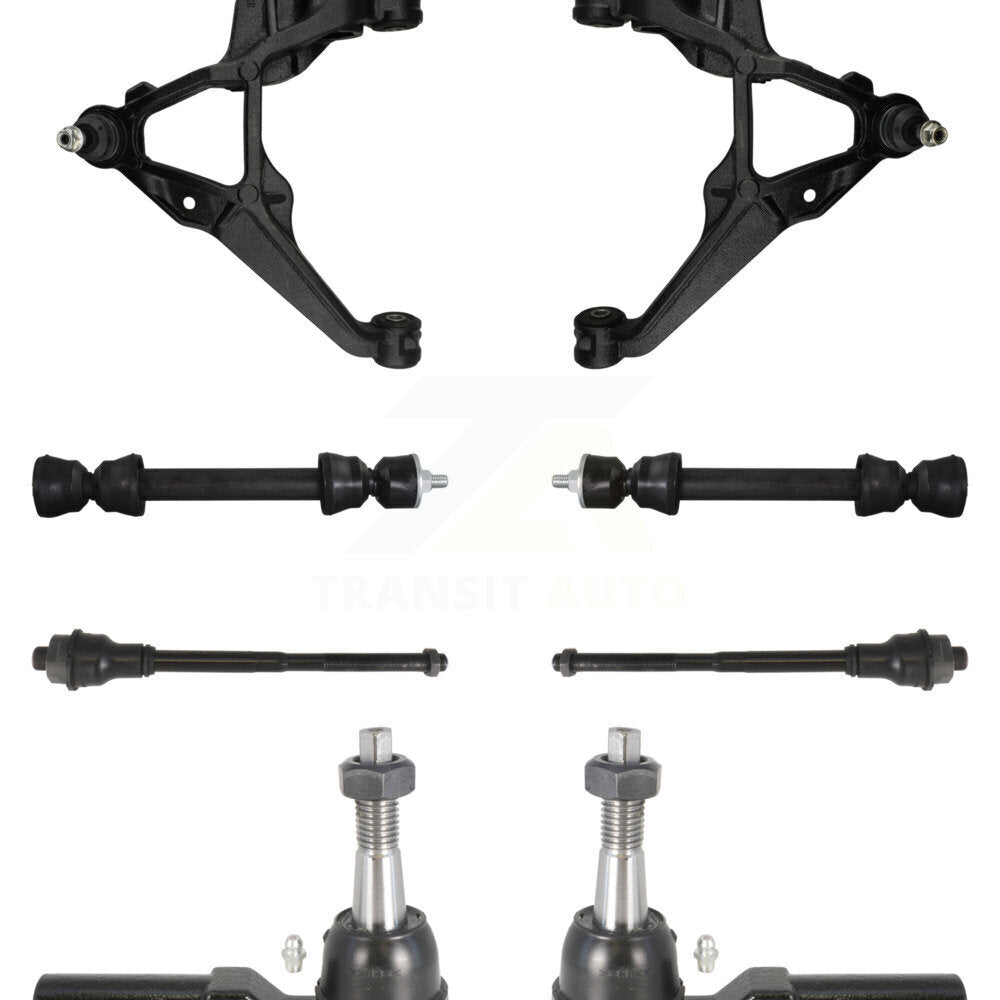 TOR Front Suspension Lower Control Arm And Ball Joint Assembly Steering Inner & Outer Tie Rod End Stabilizer Bar Link Kit (8Pc) For 2011-2019 GMC Chevrolet Sierra 2500 HD Silverado 3500 - KTR-105924