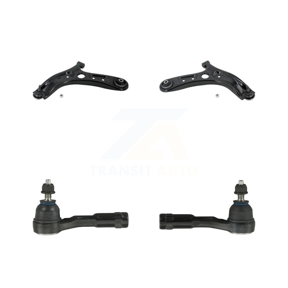TOR Front Suspension Lower Control Arm Assembly And Outer Tie Rod End Kit For Kia Rio Hyundai Accent - Left Right Side
