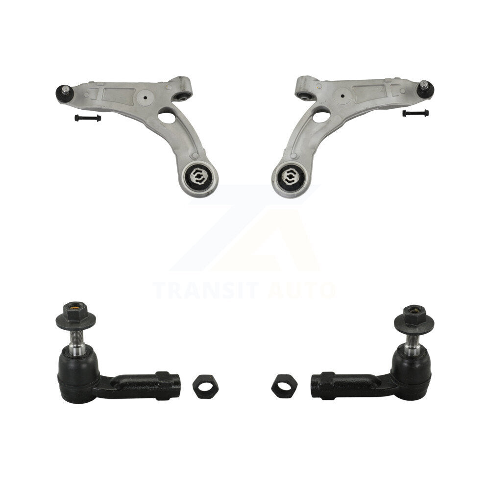 TOR Front Suspension Lower Control Arm Assembly And Outer Tie Rod End Kit For 2015-2017 Chrysler 200 Without 17" Factory Wheels - Left Right Side (Driver Passenger) KTR-105965