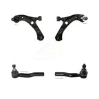 TOR Front Suspension Lower Control Arm Assembly And Outer Tie Rod End Kit For Toyota Corolla Prius Prime AWD-e - Left Right Side (Driver Passenger) KTR-105969