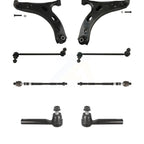 TOR Front Suspension Lower Control Arm And Ball Joint Assembly Steering Tie Rod End Stabilizer Bar Link Kit (8Pc) For Subaru Crosstrek - Left Right Side (Driver Passenger) KTR-105978