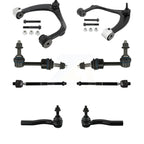 TOR Front Suspension Upper Control Arm And Ball Joint Assembly Steering Tie Rod End Stabilizer Link Kit (8Pc) For Chevrolet GMC Silverado 1500 Sierra Limited LTD Without Off Road KTR-105983