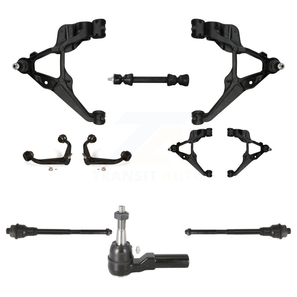 TOR Front Upper & Lower Control Arms Assembly And Tie Rods Link Sway Bar Suspension Kit (10Pc) For 2011-2019 GMC Chevrolet Sierra 2500 HD Silverado 3500 - Left Right Side (Driver Passenger) KTR-105985