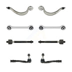 TOR Front Suspension Lower Rearward Control Arm And Ball Joint Assembly Steering Tie Rod End Stabilizer Bar Link Kit (8Pc) For Audi A5 Sportback S5 A4 allroad Quattro S4 RS5 Left Right Side KTR-106002