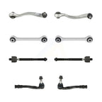 TOR Front Suspension Upper Rearward Control Arm And Ball Joint Assembly Steering Tie Rod End Stabilizer Bar Link Kit (8Pc) For Audi Q5 Sportback SQ5 A6 Quattro PHEV A7 allroad S7 S6 - KTR-106016