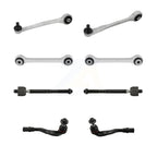 TOR Front SuspensionUpper Forward Control Arm And Ball Joint Assembly Steering Tie Rod End Stabilizer Bar Link Kit (8Pc) For Audi A6 Quattro A7 S6 S7 - Left Right Side (Driver Passenger) KTR-106017