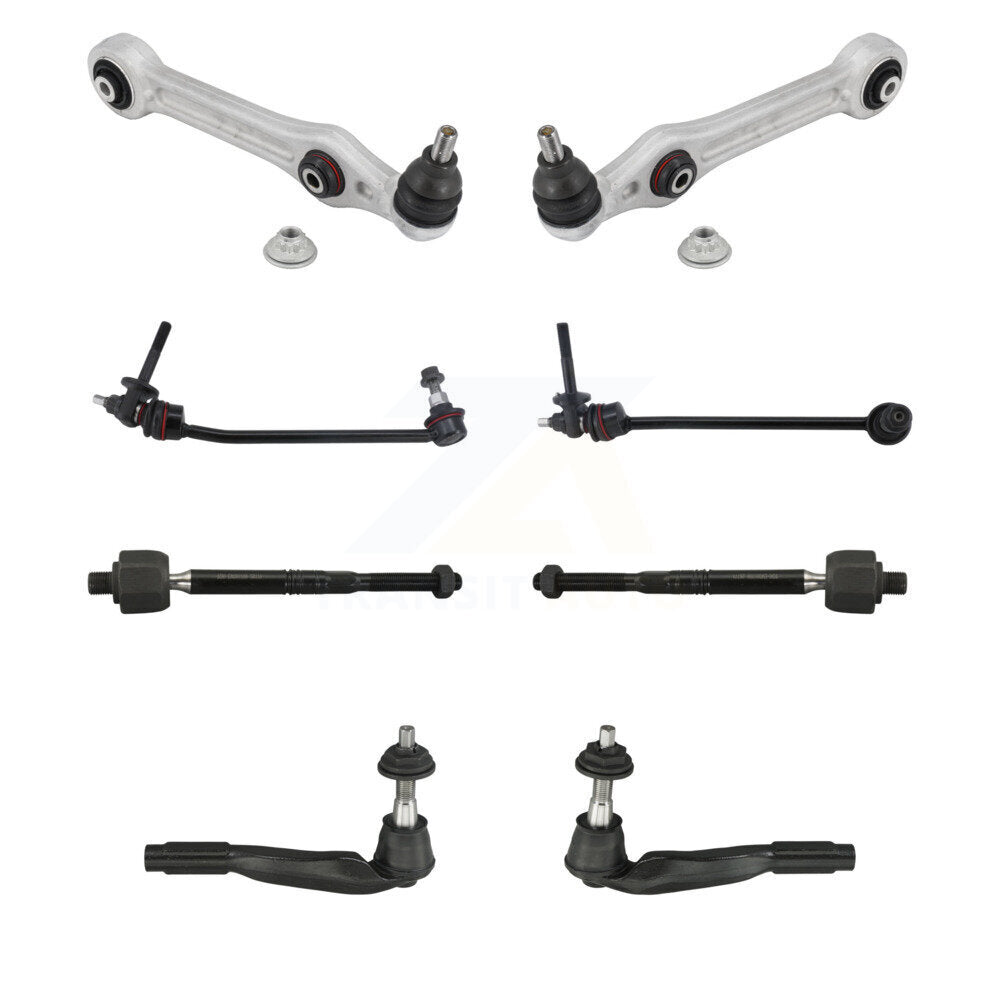 TOR Front Lower Rearward Suspension Control Arm And Ball Joint Assembly Steering Tie Rod End Stabilizer Bar Link Kit (8Pc)