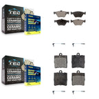 TEC Front Rear Ceramic Disc Brake Pads And Wear Sensors Kit For Chrysler Crossfire Mercedes-Benz SLK320 KTW-100694