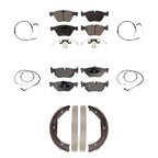 TEC Front Rear Ceramic Disc Brake Pads And Wear Sensors Kit (7Pc) For BMW 328xi 328i KTW-100818
