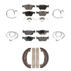 TEC Front Rear Ceramic Disc Brake Pads And Wear Sensors Kit (7Pc) For 2007 BMW 328i Sedan Coupe KTW-100820