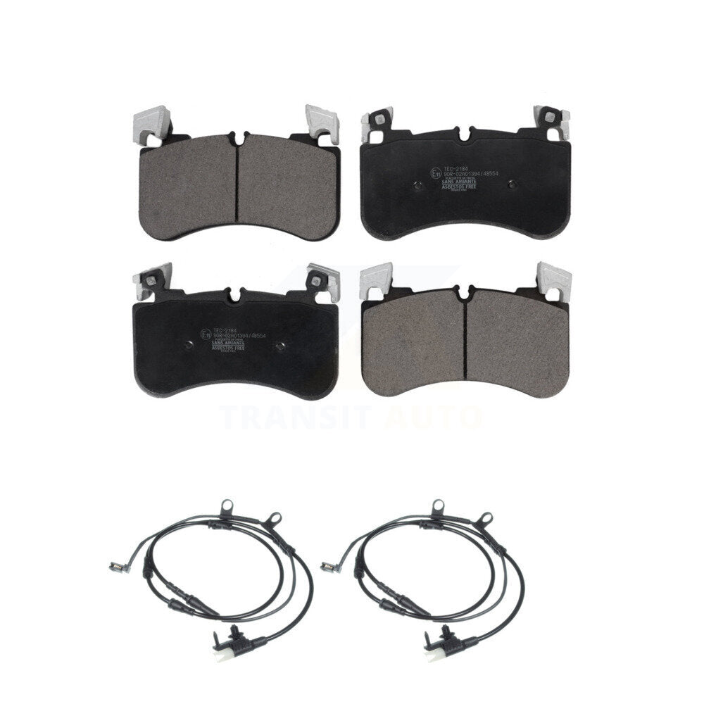TEC Front Ceramic Disc Brake Pads And Wear Sensors Kit For 2018 Land Rover Range SV Autobiography Dynamic with 5.0L With 363mm Diameter Rotor KTW-101034