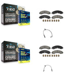 TEC Front Rear Ceramic Disc Brake Pads And Wear Sensor Kit For GMC Chevrolet Silverado 2500 HD Sierra 3500 6.6L KTW-101751