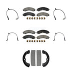 TEC Front Rear Ceramic Disc Brake Pads And Wear Sensors Kit (7Pc) For GMC Chevrolet Silverado 2500 HD Sierra 3500 6.6L KTW-101804