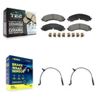 TEC Rear Ceramic Disc Brake Pads And Wear Sensors Kit For GMC Chevrolet Silverado 2500 HD Sierra 3500 6.6L KTW-101846