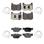 TEC Front Rear Ceramic Disc Brake Pads And Wear Sensors Kit For 2021 Jaguar F-Pace R-Dynamic S with 3.0L With 380mm Diameter Rotor KTW-101849