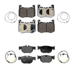 TEC Front Rear Ceramic Disc Brake Pads And Wear Sensors Kit For 2021 Jaguar F-Pace R-Dynamic S with 3.0L With 380mm Diameter Rotor KTW-101850