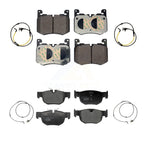 TEC Front Rear Ceramic Disc Brake Pads And Wear Sensors Kit For 2021 Jaguar F-Pace R-Dynamic S with 3.0L With 380mm Diameter Rotor KTW-101851
