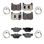 TEC Front Rear Ceramic Disc Brake Pads And Wear Sensors Kit For 2021 Jaguar F-Pace R-Dynamic S with 3.0L With 380mm Diameter Rotor KTW-101852