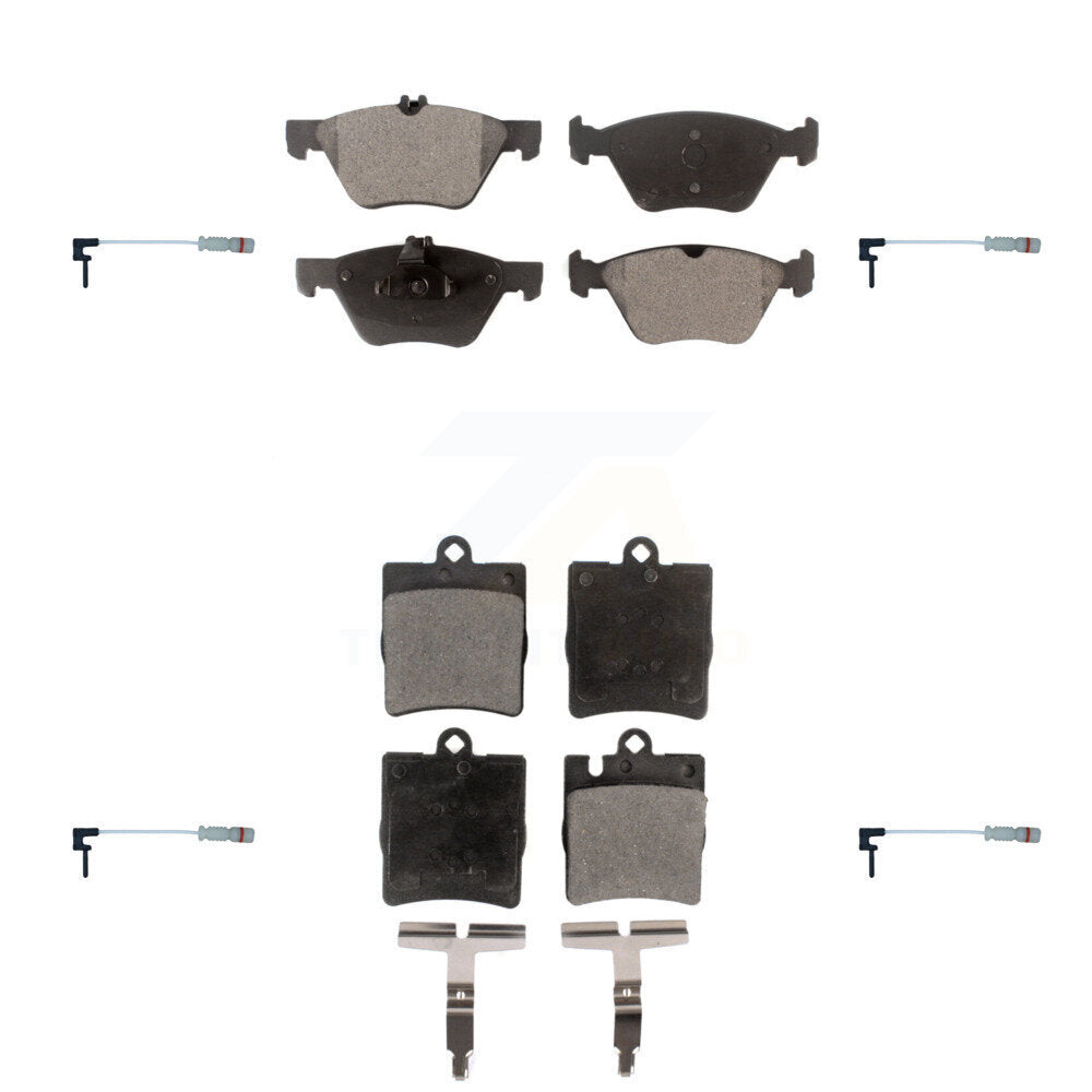 TEC Front Rear Ceramic Disc Brake Pads And Wear Sensors Kit For Mercedes-Benz E320 CLK320 E430 KTW-101855