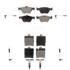 TEC Front Rear Ceramic Disc Brake Pads And Wear Sensors Kit For Mercedes-Benz E320 CLK320 E430 KTW-101856
