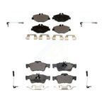 TEC Front Rear Ceramic Disc Brake Pads And Wear Sensors Kit For 2003 Mercedes-Benz E320 Sedan with 3.2L KTW-101898