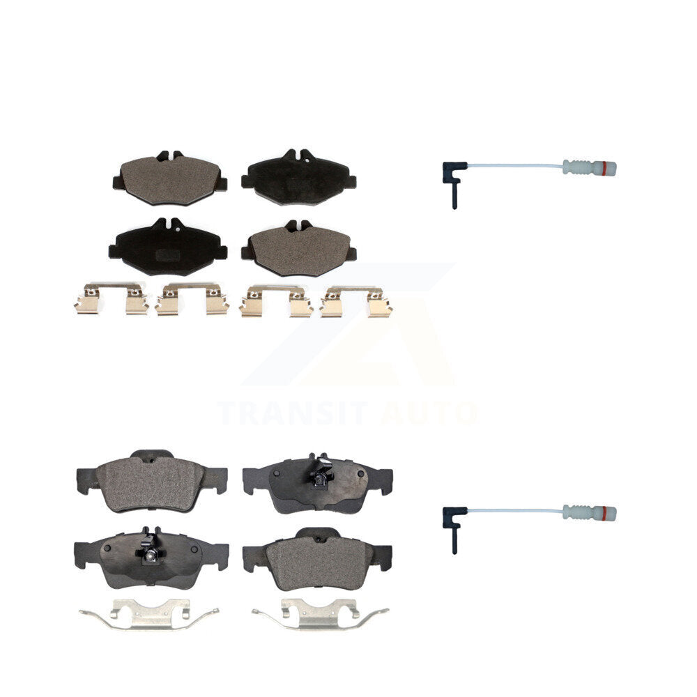 TEC Front Rear Ceramic Disc Brake Pads And Wear Sensors Kit For 2003 Mercedes-Benz E320 Sedan with 3.2L KTW-101935