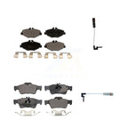 TEC Front Rear Ceramic Disc Brake Pads And Wear Sensors Kit For 2003 Mercedes-Benz E320 Sedan with 3.2L KTW-101936