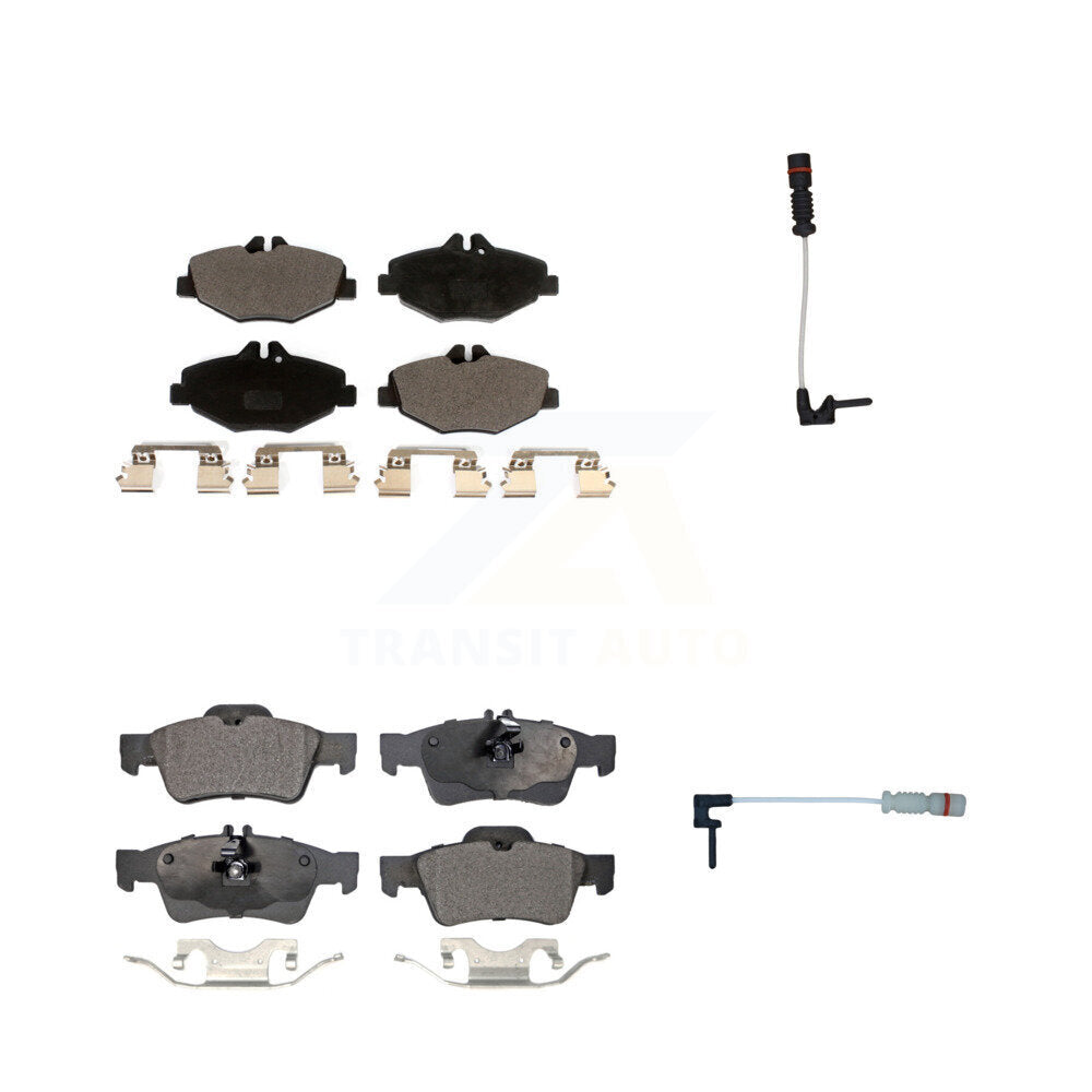 TEC Front Rear Ceramic Disc Brake Pads And Wear Sensors Kit For 2003 Mercedes-Benz E320 Sedan with 3.2L KTW-101936