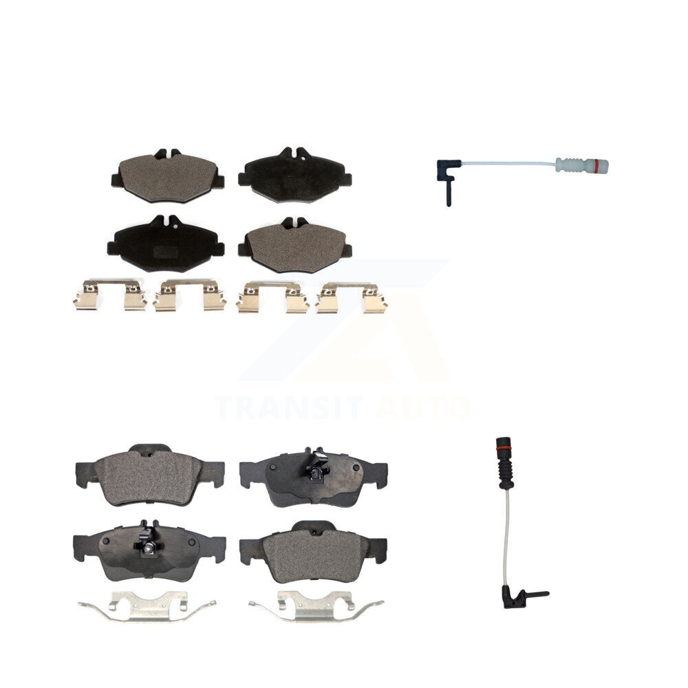 TEC Front Rear Ceramic Disc Brake Pads And Wear Sensors Kit For 2003 Mercedes-Benz E320 Sedan with 3.2L KTW-101937