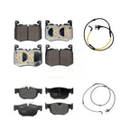 TEC Front Rear Ceramic Disc Brake Pads And Wear Sensors Kit For 2021 Jaguar F-Pace R-Dynamic S with 3.0L With 380mm Diameter Rotor KTW-101959