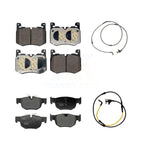 TEC Front Rear Ceramic Disc Brake Pads And Wear Sensors Kit For 2021 Jaguar F-Pace R-Dynamic S with 3.0L With 380mm Diameter Rotor KTW-101960
