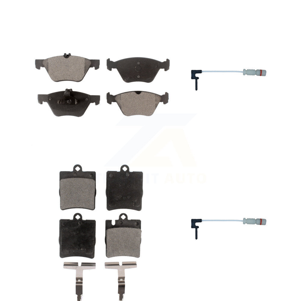 TEC Front Rear Ceramic Disc Brake Pads And Wear Sensors Kit For Mercedes-Benz E320 CLK320 E430 KTW-101977