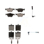 TEC Front Rear Ceramic Disc Brake Pads And Wear Sensors Kit For Mercedes-Benz E320 CLK320 E430 KTW-101978