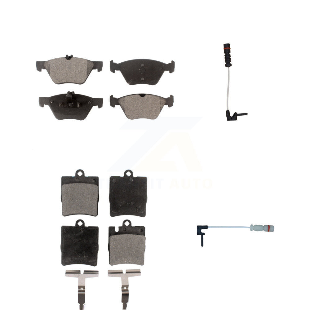 TEC Front Rear Ceramic Disc Brake Pads And Wear Sensors Kit For Mercedes-Benz E320 CLK320 E430 KTW-101978
