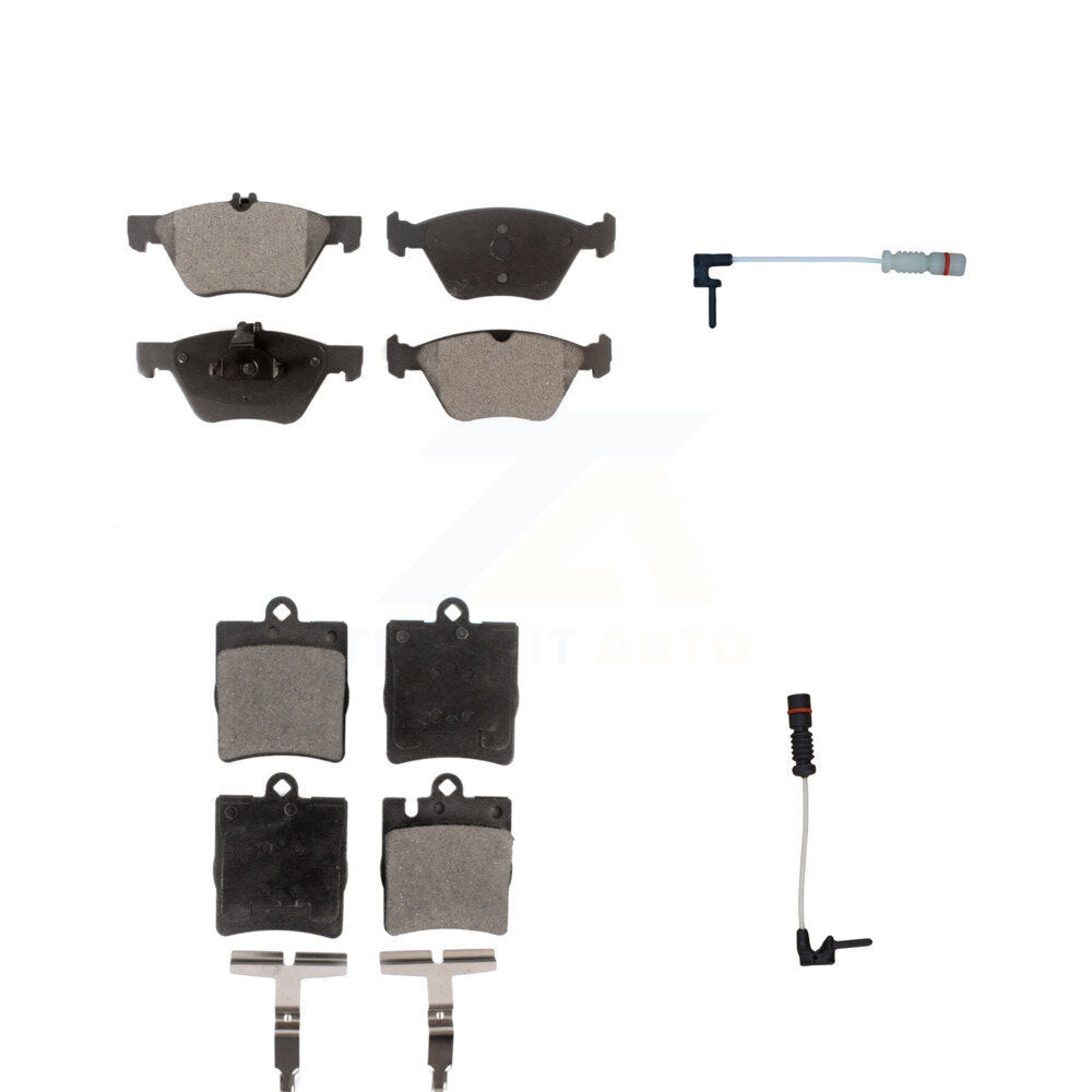 TEC Front Rear Ceramic Disc Brake Pads And Wear Sensors Kit For Mercedes-Benz E320 CLK320 E430 KTW-101979