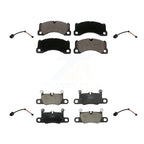 TEC Front Rear Ceramic Disc Brake Pads And Wear Sensors Kit For 2020 Porsche Cayenne Turbo S E-Hybrid Coupe with 4.0L With Cast Iron 390mm Diameter Rotor KTW-102124