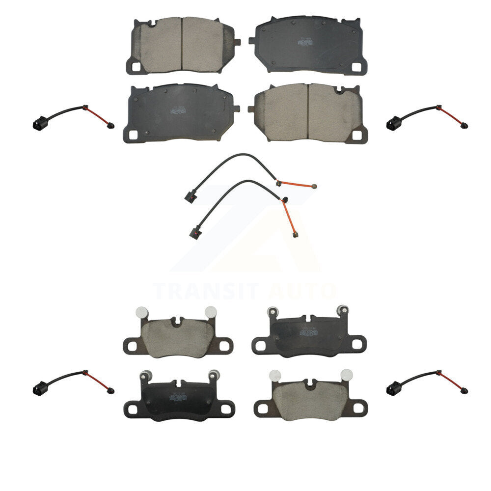 TEC Front Rear Ceramic Disc Brake Pads And Wear Sensors Kit For Porsche Cayenne With Composite Brakes 415mm Diameter Rotor KTW-102126