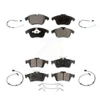 TEC Front Rear Ceramic Disc Brake Pads And Wear Sensors Kit For 2013 Jaguar XF 2.0L with 356mm Rotor KTW-102127